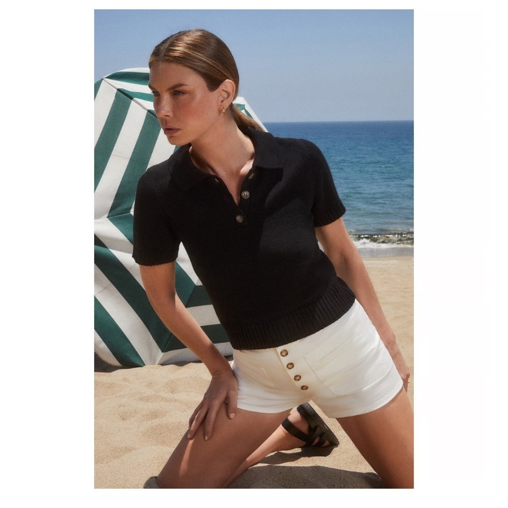 G. LABEL BY GOOP Alan Polo Sweater in Black - Picture 3 of 10